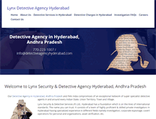 Tablet Screenshot of detectiveagencyhyderabad.com